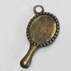 Pendant/Charm. Fashion Zinc Alloy Jewelry Findings. Lead-free. 24x12mm. Sold by Bag
