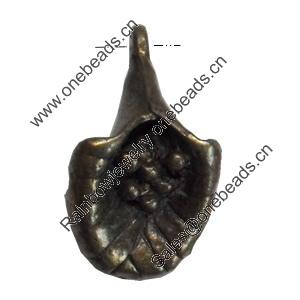 Pendant/Charm. Fashion Zinc Alloy Jewelry Findings. Lead-free. 24x14mm. Sold by Bag