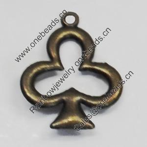 Pendant/Charm. Fashion Zinc Alloy Jewelry Findings. Lead-free. 22x18mm. Sold by Bag