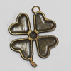 Pendant/Charm. Fashion Zinc Alloy Jewelry Findings. Lead-free. Flower 27x20m. Sold by Bag