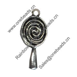 Pendant/Charm. Fashion Zinc Alloy Jewelry Findings. Lead-free. 23x10mm. Sold by Bag