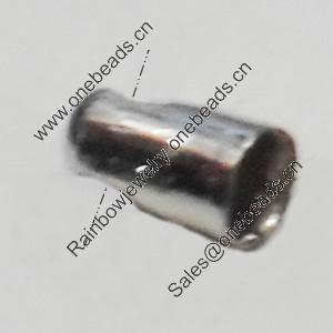 Zinc Alloy Cord End Caps. Fashion jewelry Findings. 6x4mm. Hole:3mm. Sold by Bag