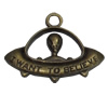 Pendant/Charm. Fashion Zinc Alloy Jewelry Findings. Lead-free. 30x22mm. Sold by Bag