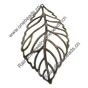Pendant/Charm. Fashion Zinc Alloy Jewelry Findings. Lead-free. Leaf 92x50mm. Sold by PC