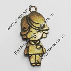 Pendant/Charm. Fashion Zinc Alloy Jewelry Findings. Lead-free. 27x12mm. Sold by Bag