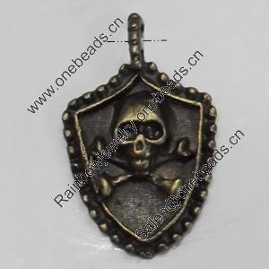 Pendant/Charm. Fashion Zinc Alloy Jewelry Findings. Lead-free. 28x18mm. Sold by Bag