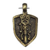 Pendant/Charm. Fashion Zinc Alloy Jewelry Findings. Lead-free. 34x20mm. Sold by Bag
