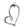 Pendant/Charm. Fashion Zinc Alloy Jewelry Findings. Lead-free. Heart 33x40mm. Sold by Bag