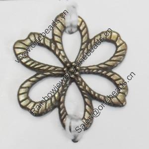 Pendant/Charm. Fashion Zinc Alloy Jewelry Findings. Lead-free. Flower 22mm. Sold by Bag