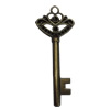 Pendant/Charm. Fashion Zinc Alloy Jewelry Findings. Lead-free. 25x65mm. Sold by Bag