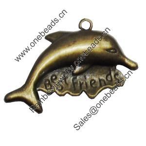 Pendant/Charm. Fashion Zinc Alloy Jewelry Findings. Lead-free. Animal 35x28mm. Sold by Bag