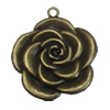 Pendant/Charm. Fashion Zinc Alloy Jewelry Findings. Lead-free. Flower 34mm. Sold by Bag