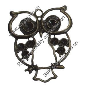 Pendant/Charm. Fashion Zinc Alloy Jewelry Findings. Lead-free. Animal 45x35mm. Sold by Bag