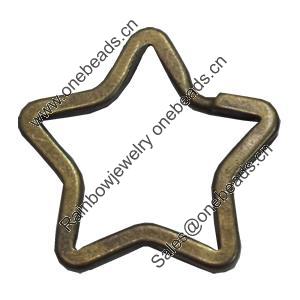 Pendant/Charm. Fashion Zinc Alloy Jewelry Findings. Lead-free. Star 35mm. Sold by Bag