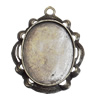 Zinc Alloy Cabochon Settings. Fashion Jewelry Findings. Lead-free. 42x33mm Inner Dia:22x30mm. Sold by Bag