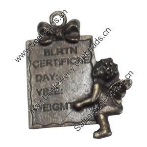 Message Charm. Fashion Zinc Alloy Jewelry Findings. Lead-free. 33x25mm. Sold by Bag