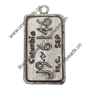 Message Charm. Fashion Zinc Alloy Jewelry Findings. Lead-free. 32x15mm. Sold by Bag