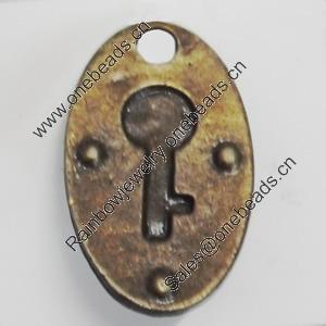 Pendant/Charm. Fashion Zinc Alloy Jewelry Findings. Lead-free. 27x16mm. Sold by Bag