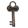 Pendant/Charm. Fashion Zinc Alloy Jewelry Findings. Lead-free. Key 27x12mm. Sold by Bag