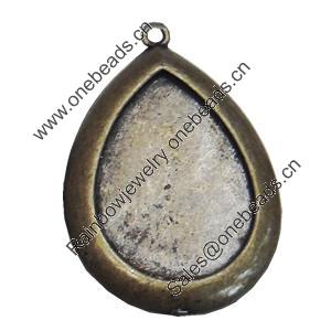 Zinc Alloy Cabochon Settings. Fashion Jewelry Findings. Lead-free. 37x25mm Inner Dia:18x26mm. Sold by Bag
