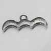 Pendant/Charm. Fashion Zinc Alloy Jewelry Findings. Lead-free. 25x10mm. Sold by Bag