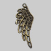 Pendant/Charm. Fashion Zinc Alloy Jewelry Findings. Lead-free. Wings 42x16mm. Sold by Bag