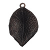 Pendant/Charm. Fashion Zinc Alloy Jewelry Findings. Lead-free. Leaf 33x18mm. Sold by Bag