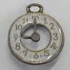 Pendant/Charm. Fashion Zinc Alloy Jewelry Findings. Lead-free. Clock 25x20mm. Sold by Bag