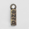 Pendant/Charm. Fashion Zinc Alloy Jewelry Findings. Lead-free. 15x3mm. Sold by Bag