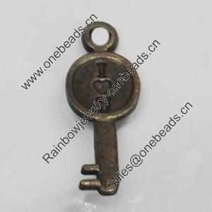 Pendant/Charm. Fashion Zinc Alloy Jewelry Findings. Lead-free. 22x8mm. Sold by Bag