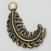 Pendant/Charm. Fashion Zinc Alloy Jewelry Findings. Lead-free. Leaf 24x15mm. Sold by Bag