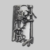 Pendant/Charm. Fashion Zinc Alloy Jewelry Findings. Lead-free. Lock 37x20mm. Sold by Bag