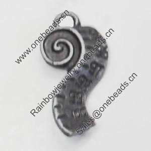 Pendant/Charm. Fashion Zinc Alloy Jewelry Findings. Lead-free. 23x10mm. Sold by Bag