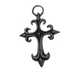 Pendant/Charm. Fashion Zinc Alloy Jewelry Findings. Lead-free. Cross 46x30mm. Sold by Bag