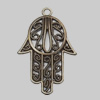 Pendant/Charm. Fashion Zinc Alloy Jewelry Findings. Lead-free. Hand 49x28mm. Sold by Bag