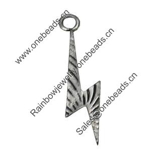 Pendant/Charm. Fashion Zinc Alloy Jewelry Findings. Lead-free. 33x7mm. Sold by Bag