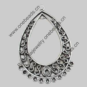 Pendant/Charm. Fashion Zinc Alloy Jewelry Findings. Lead-free. 43x27mm. Sold by Bag