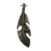 Pendant/Charm. Fashion Zinc Alloy Jewelry Findings. Lead-free. Leaf 37x10mm. Sold by Bag