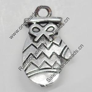 Pendant/Charm. Fashion Zinc Alloy Jewelry Findings. Lead-free. Gloves 26x15mm. Sold by Bag