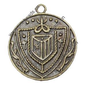Pendant/Charm. Fashion Zinc Alloy Jewelry Findings. Lead-free. 34x29mm. Sold by Bag