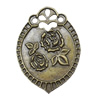 Pendant/Charm. Fashion Zinc Alloy Jewelry Findings. Lead-free. 39x28mm. Sold by Bag