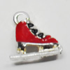 Pendant/Charm. Fashion Zinc Alloy Jewelry Findings. Lead-free. Skating Shoes 14x14mm. Sold by Bag