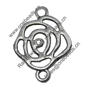 Connetor. Fashion Zinc Alloy Jewelry Findings. Lead-free. 22x15mm. Sold by Bag