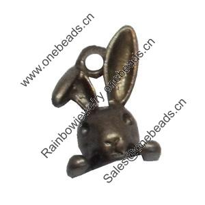 Pendant/Charm. Fashion Zinc Alloy Jewelry Findings. Lead-free. Animal 13x10mm. Sold by Bag