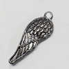 Pendant/Charm. Fashion Zinc Alloy Jewelry Findings. Lead-free. Wings 26x9mm. Sold by Bag