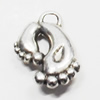 Pendant/Charm. Fashion Zinc Alloy Jewelry Findings. Lead-free. Little Feet 20x16mm. Sold by Bag