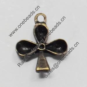 Pendant/Charm. Fashion Zinc Alloy Jewelry Findings. Lead-free. Flower 13x18mm. Sold by Bag