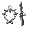 Clasps. Fashion Zinc Alloy Jewelry Findings. Lead-free. 21x16mm,26mm. Sold by Bag