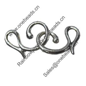 Clasps. Fashion Zinc Alloy Jewelry Findings. Lead-free. 21x16mm. Sold by Bag