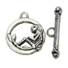 Clasps. Fashion Zinc Alloy Jewelry Findings. Lead-free. 24x16mm,22mm. Sold by Bag